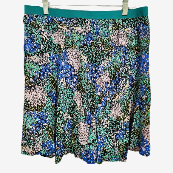 Anthropologie Maeve Cottage Floral Abstract Chiffon Skirt Women’s Sz L NWT $99 - Picture 5 of 14